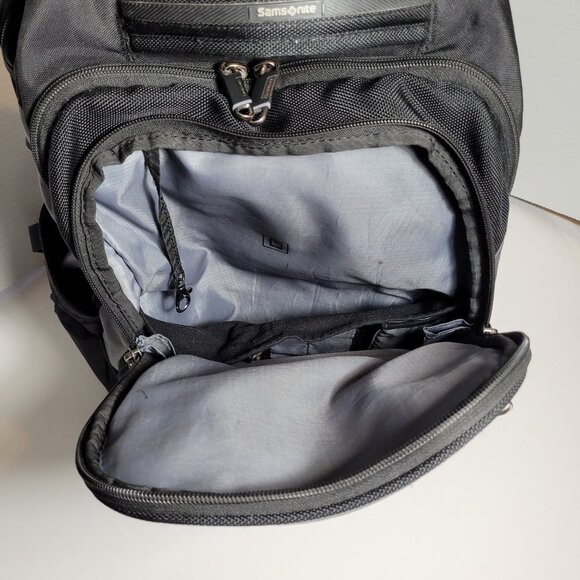 Samsonite UBX Commuter Business Laptop Backpack Black Gray 18" - Picture 9 of 14